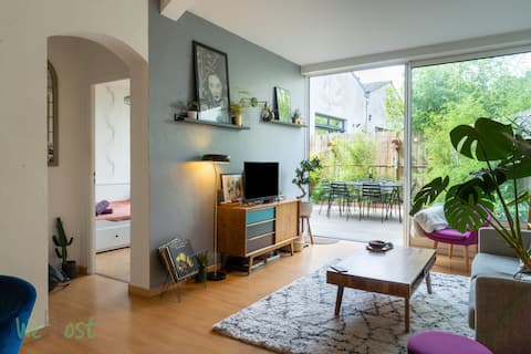 Top performing Airbnb: Large apartment with garden close to the hyper center in Île De Nantes