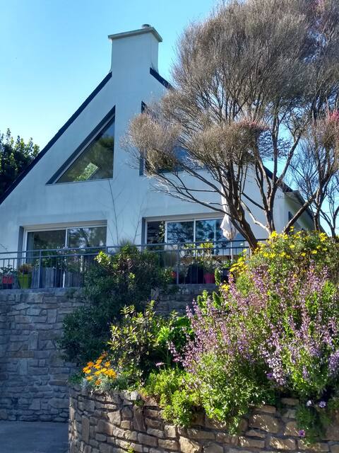 bright house facing the sea