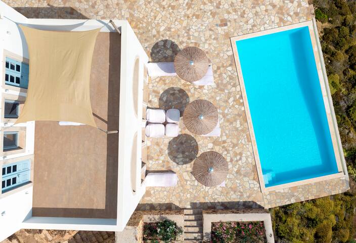 Slow Luxury Patmos Hideaway with panorama and pool gallery image 2