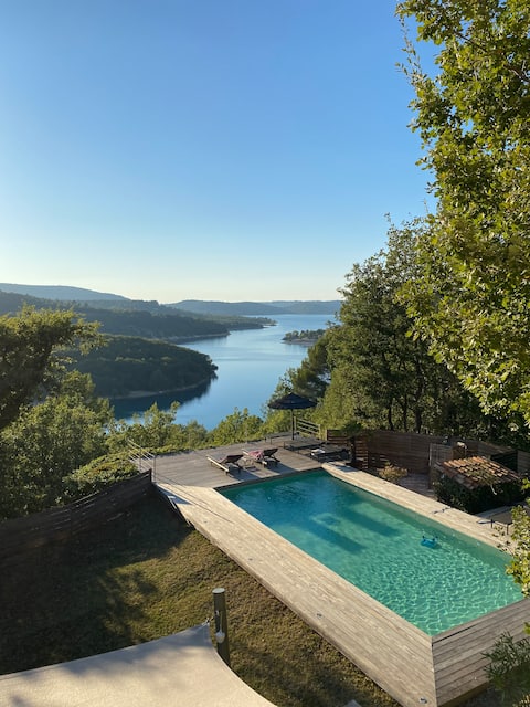 Pool villa with lake view of St Croix Lake