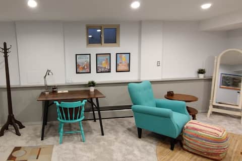 Popular Airbnb listing: Red Door Hideaway - 1 bedroom, 1 bathroom basement in Aurora