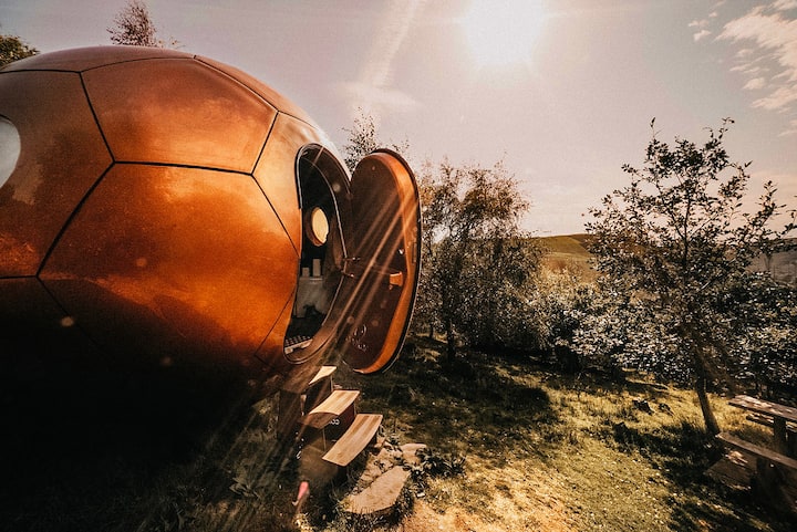 earth conker; llanafan-fawr, wales