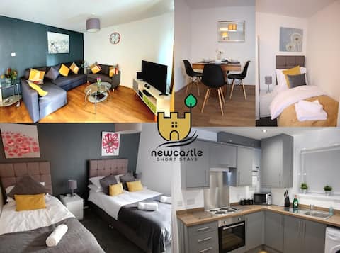 🏠3Bed House+Free Parking+WIFI+Near Newcastle City