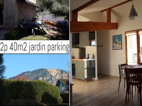 Top Airbnb: 🌿 2p standing 40 m²/garden/parking near thermal baths in Aix Les Bains