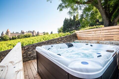 Carcassonne City: Large cottage, hot tubs, pool