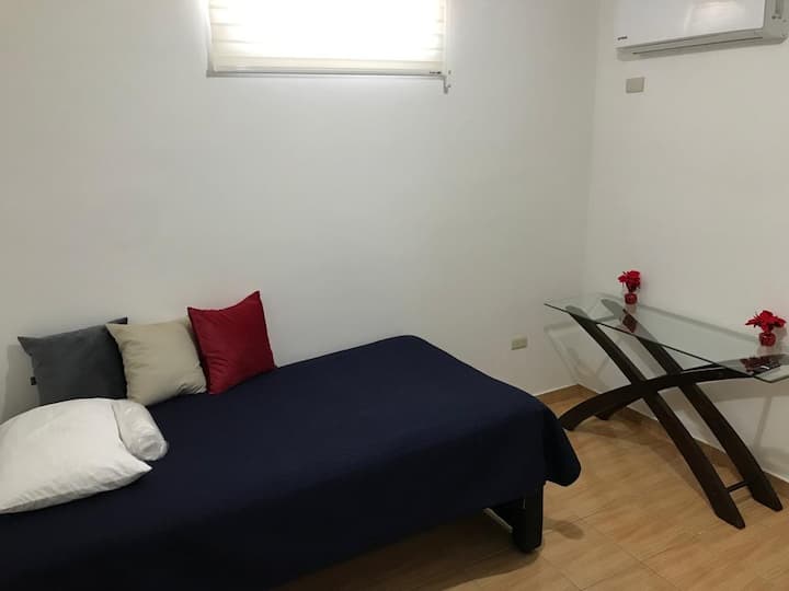 Кауч на спуштање - одделни кревети и канцелариски простор за работа, во телевизорот и просторот за климатизација