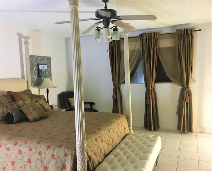 Огромна основна спалня
със самостоятелна баня и дрешник
