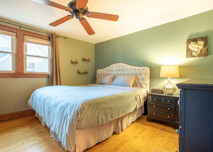 Primary bedroom with dual adjustable king bed