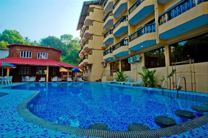 Resort pool opposite the villa