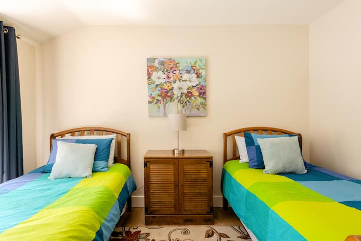 Tretia spálňa má samostatné postele.