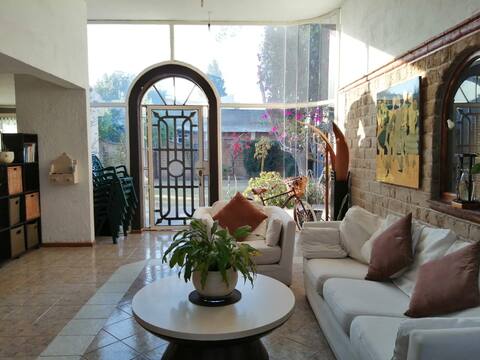House with Garden next to Pyramid of Cholula