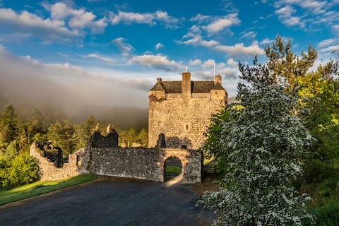 Ancient Castle above the River Tweed