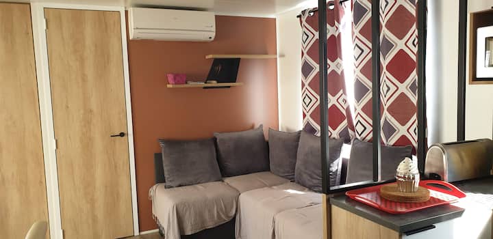 Mobilhome Clim La Carabasse**** 6/8p Vias Plage - フランス