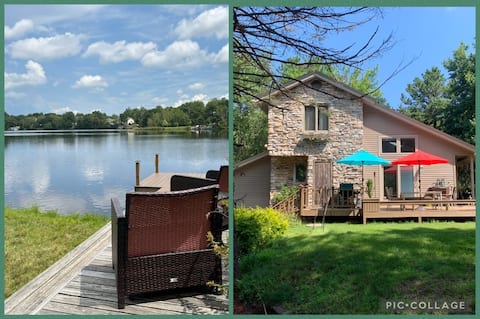 Spacious Private Lakefront Home on 2 Wooded Acres!