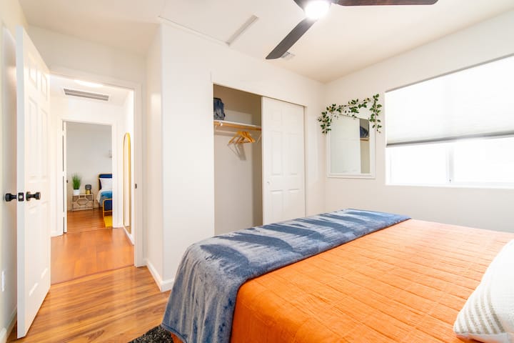 Bedroom two with the comfiest bed you'll ever find in an Airbnb