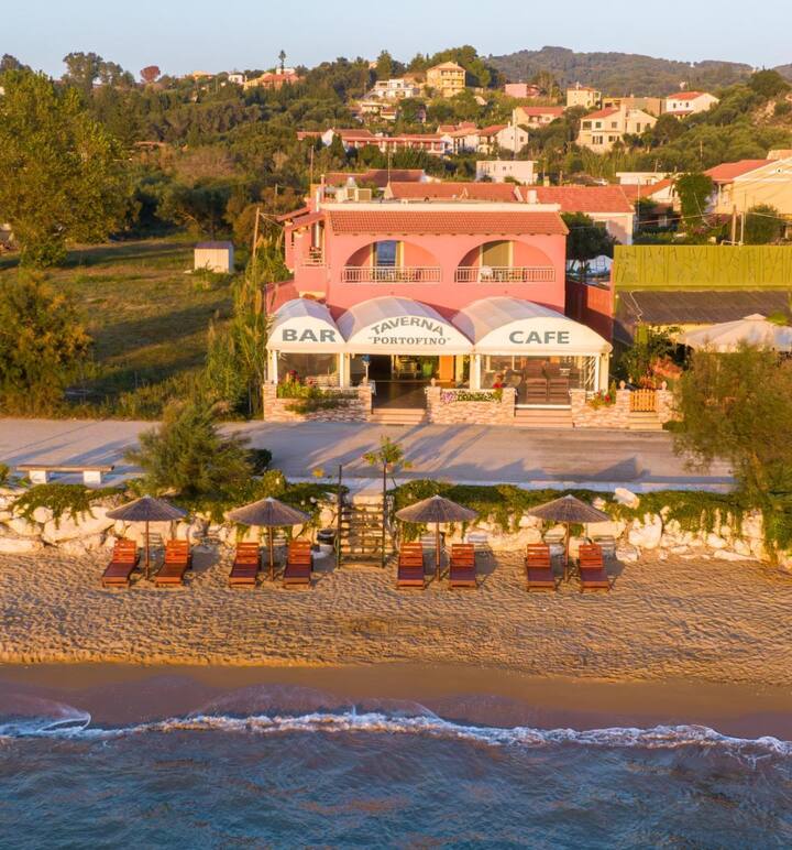 Porto Fino beachfront taverna in Arillas