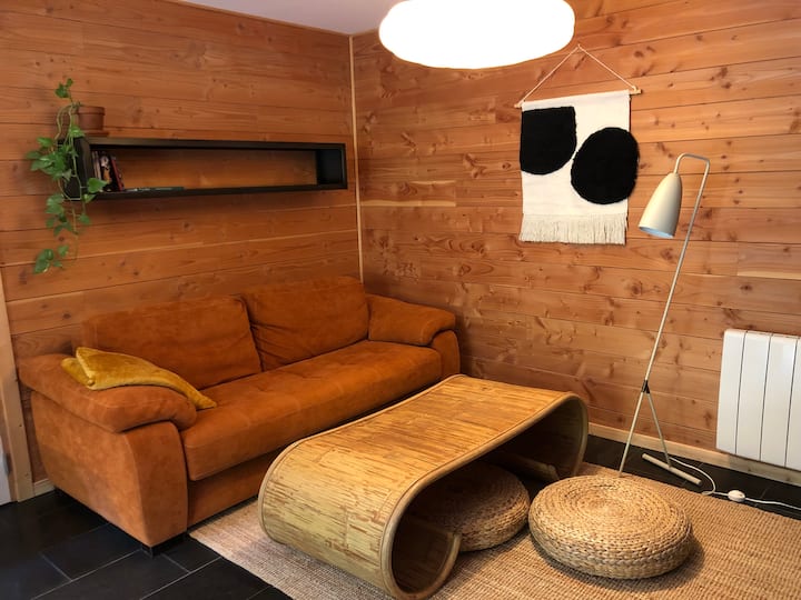 منطقة الردهة بسرير أريكة.