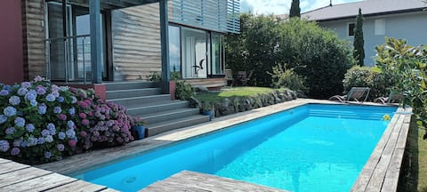 Architect villa with pool, lake views