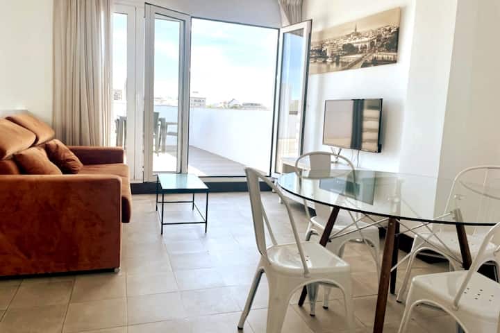 Living room with terrace exit