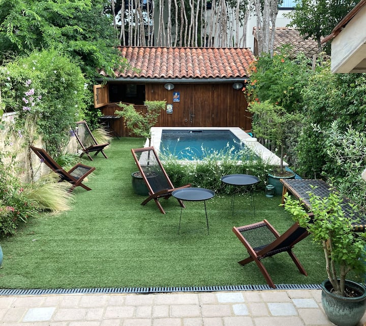 Maison Dans Bordeaux, Piscine Et Jardin Au Calme - Bordéus