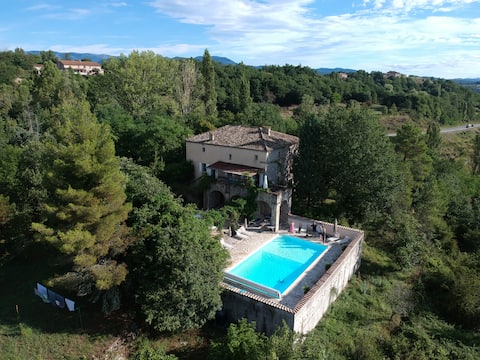 Authentic charming house with heated pool.