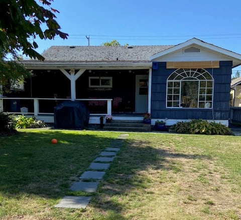 Popular Airbnb listing: Little Blue House on Birch in Campbell River