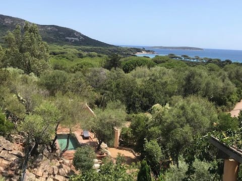 Maison vue mer à Palombaggia (600 m de la plage)