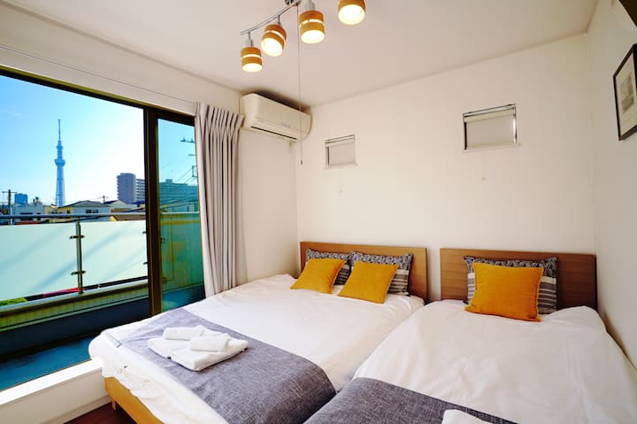 غرفة نوم في الطابق الثالث ③
1 سرير بحجم كوين　
