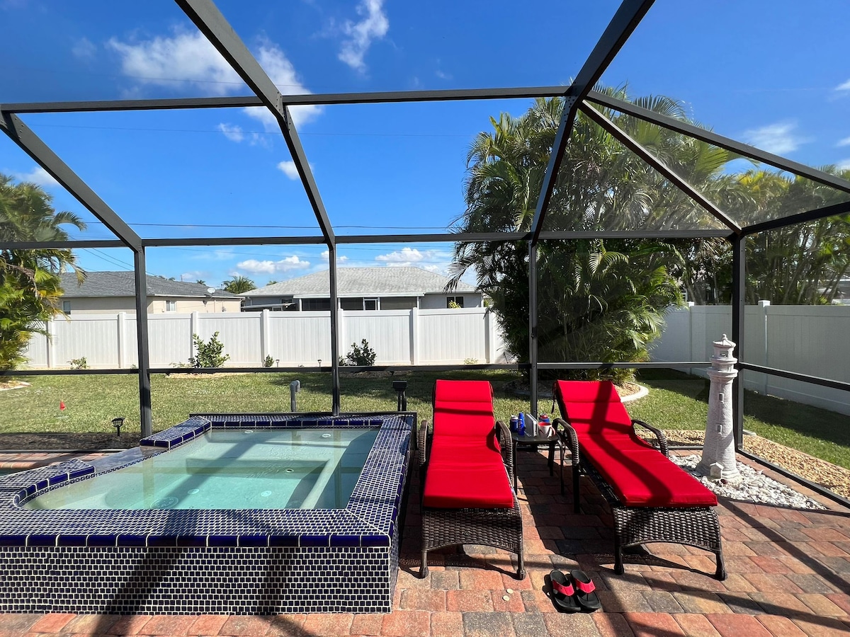 Villa Skyline--Pool-Jacuzzi-free WiFi-BBQ-Bicycle - Houses for Rent in Cape  Coral, Florida, United States - Airbnb