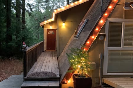 Well-lit path to entrance