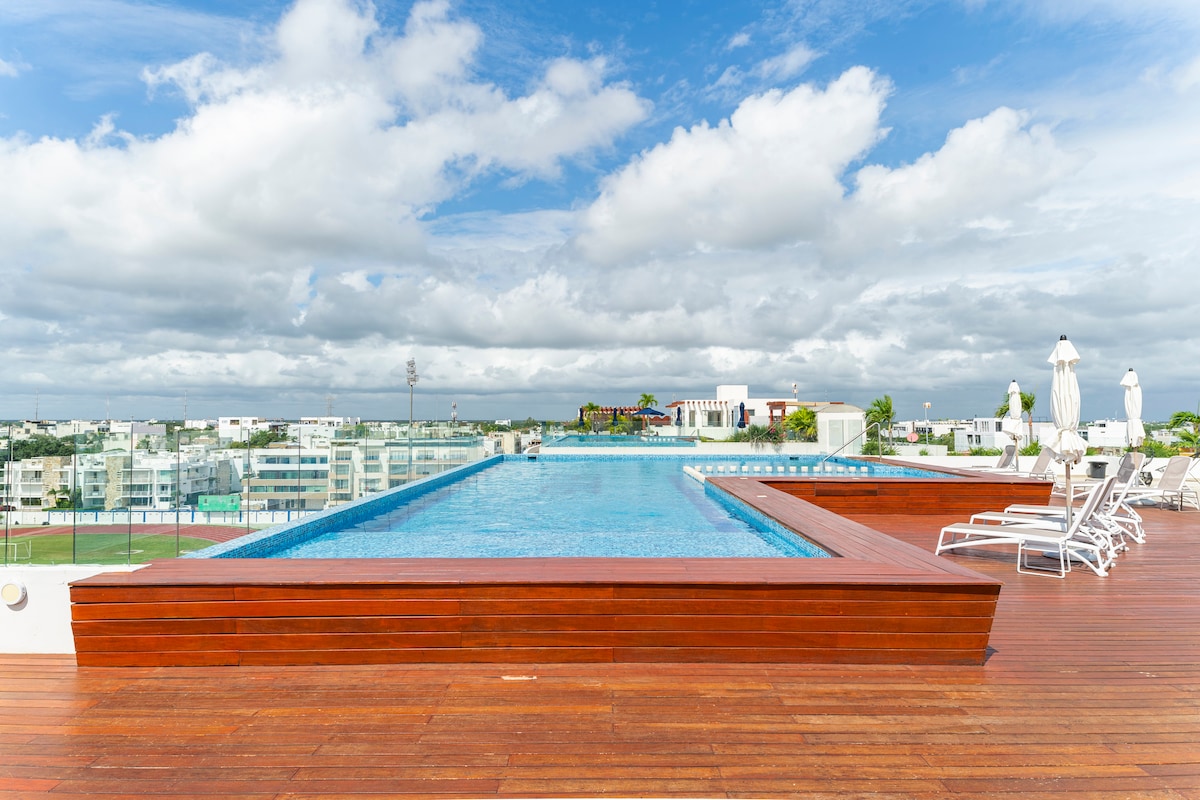 Successful Airbnb property: Zona plus,Se renta auto,Pool,Gym,Near beach,5a Ave in Paraíso Del Carmen