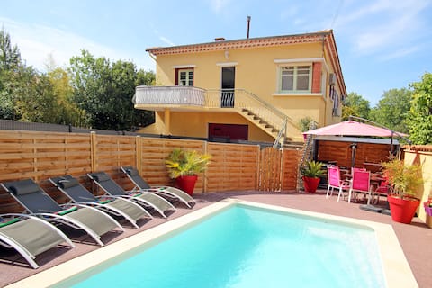 House-Heated Pool28°-Calme-Proche Centre