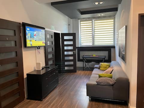 Spacious 150m2 in the center of Sosnowiec for up to 12 people