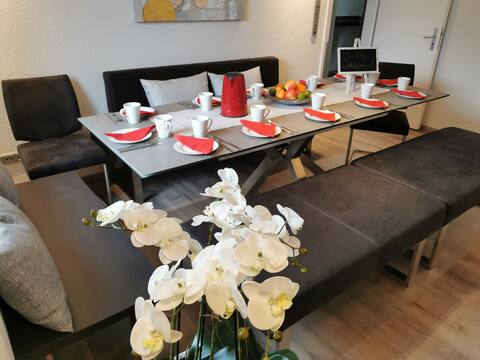 3 luxury apartments in a house for 10 to 14 people.