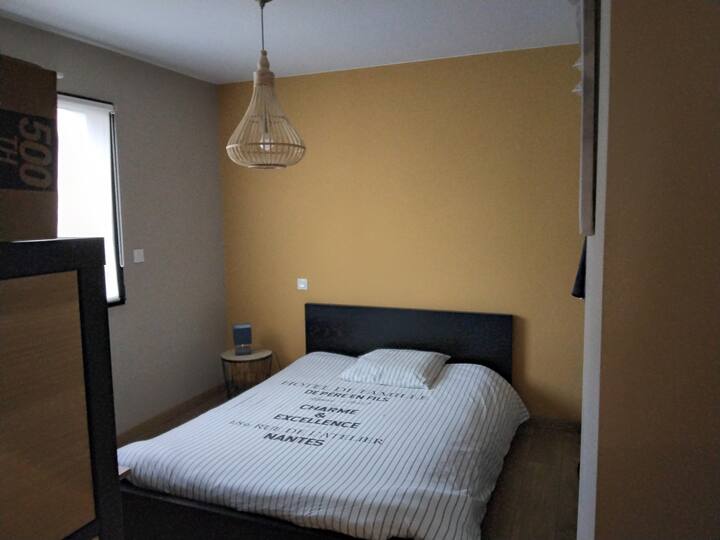 Bedroom with a 140 bed and TV