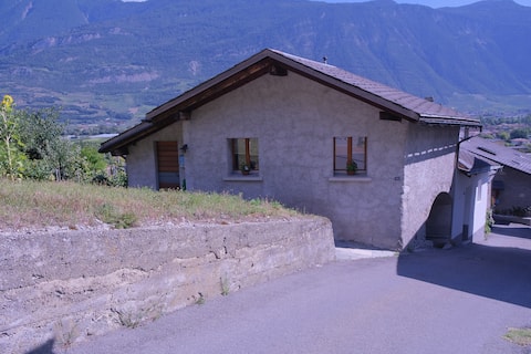 Valais Mazot among the vines