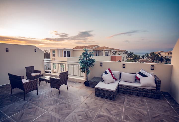 Outdoor terrace at Paradise Coast PR Vista Mar Vistamer