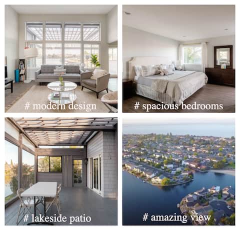 Tranquil Lagoon View 3BR House Near SFO