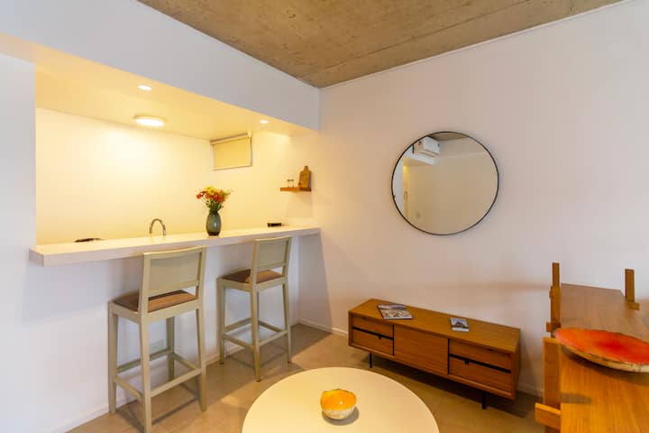 Студия в Palermo в новом здании с бассейном, спортзалом и прачечной