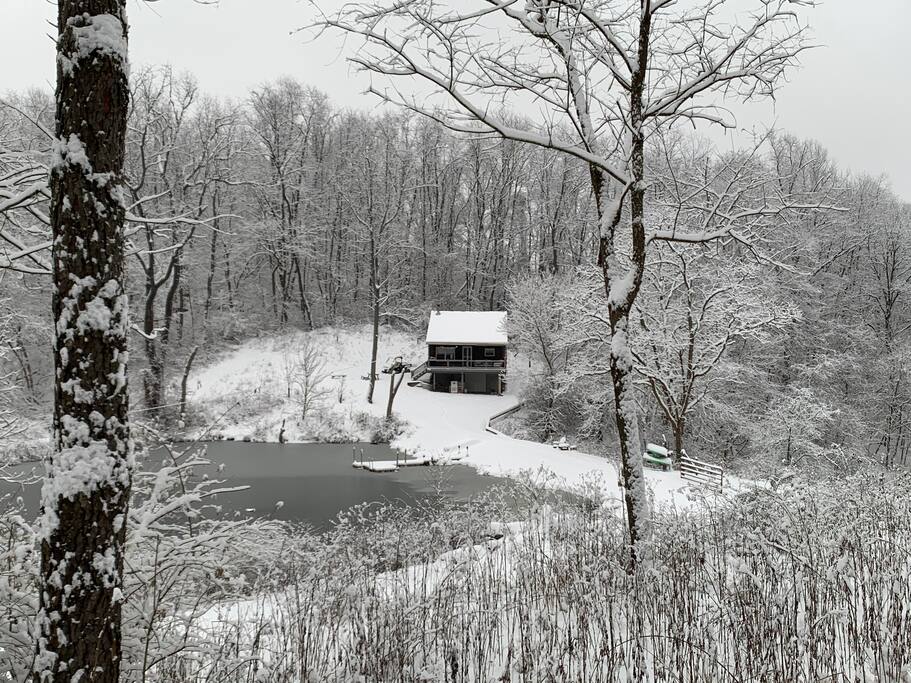 Secluded Luxury Cabin on a Fishing Pond Farm stays for Rent in