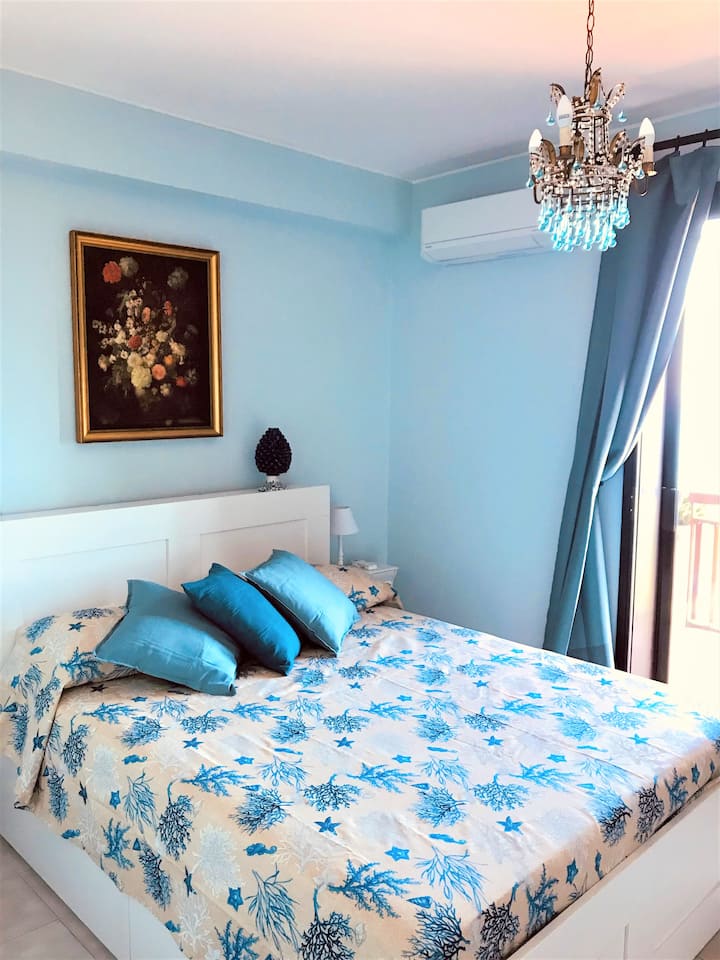 Chumba cha kulala chenye mwonekano wa mtaro