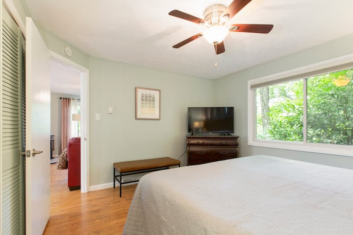 There's a TV in each bedroom with tons of Spectrum channels.