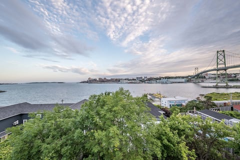Panoramic View Halifax Skyline With Rooftop Patio