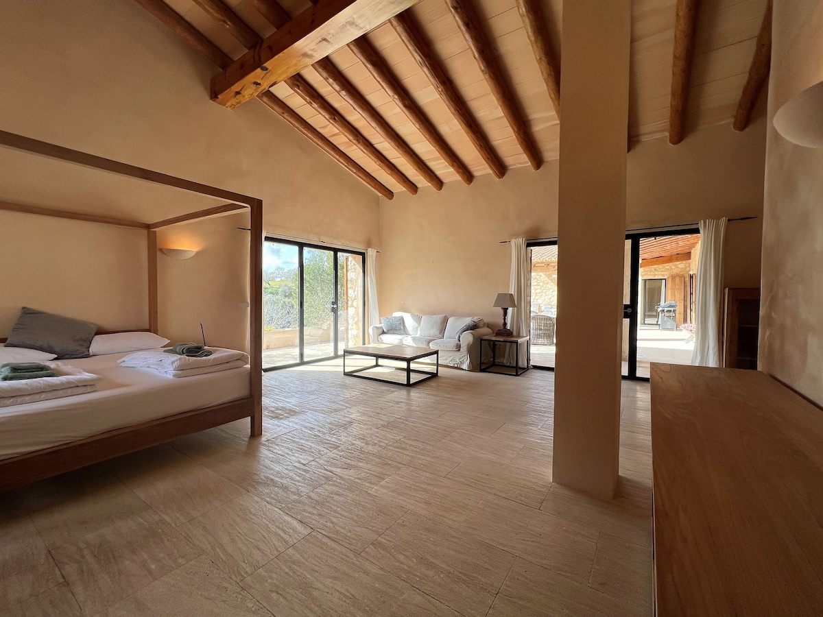 South terrace views from a suite