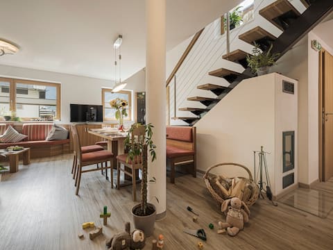 4br penthouse, sauna & garden, next to ski lift