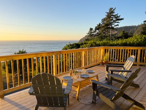 Clifftop Oceanside Home with Panoramic Whale Views