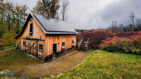 Barn Loft with views of Mount Mansfield.