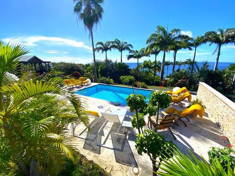 Large villa 100m from Leroux beach, Deshaies.