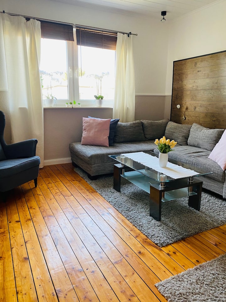 Cozy living room. Sofa can also be pulled out to sleep.