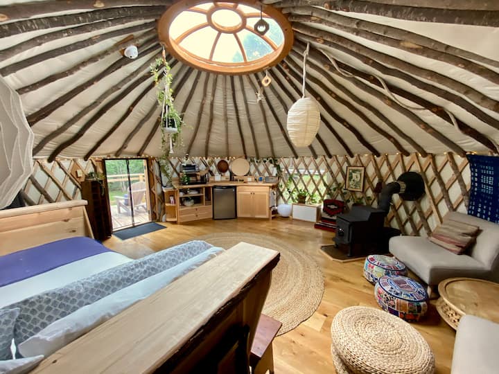 Vermont Retreat Yurt, a fourseason escape Yurts for Rent in Putney